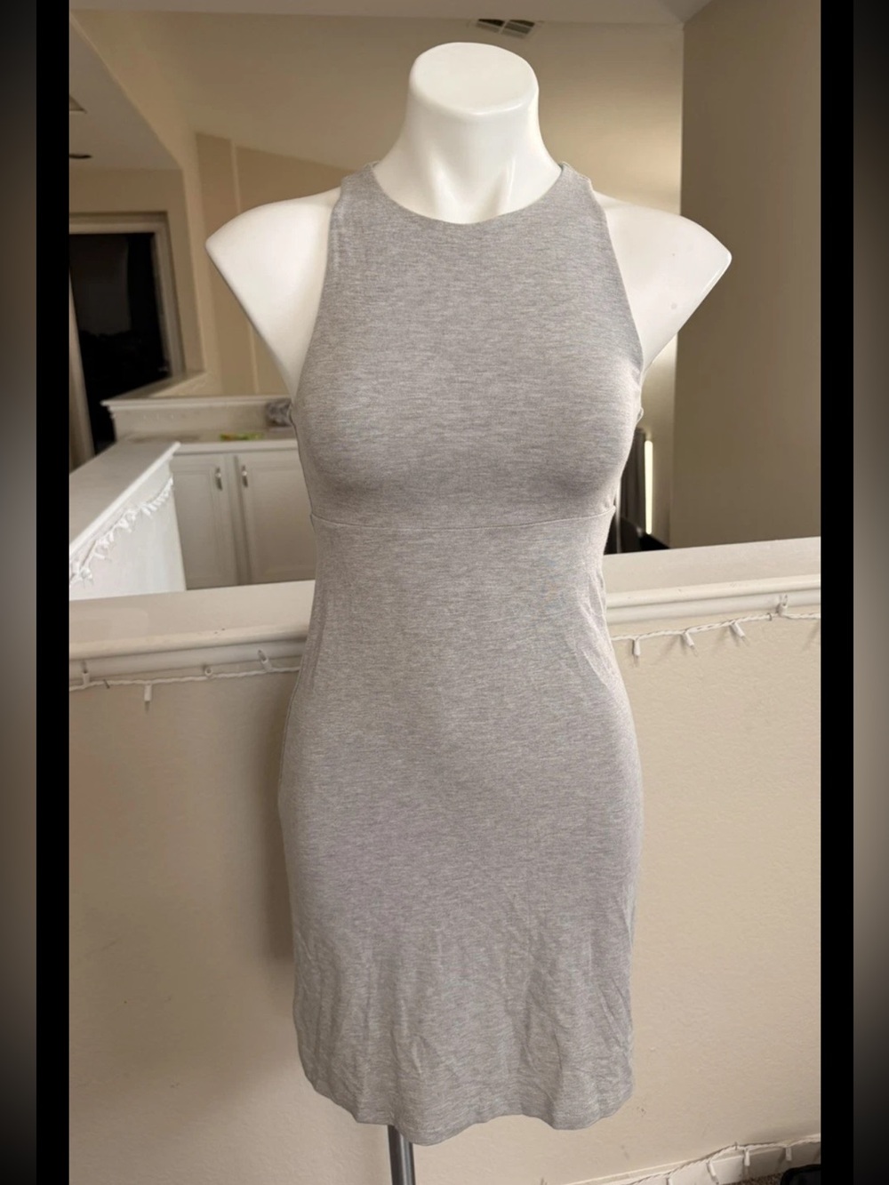 NWT Athleta Santorini High Neck Solid Dress Gray Heathered Size XXS (B3) 096